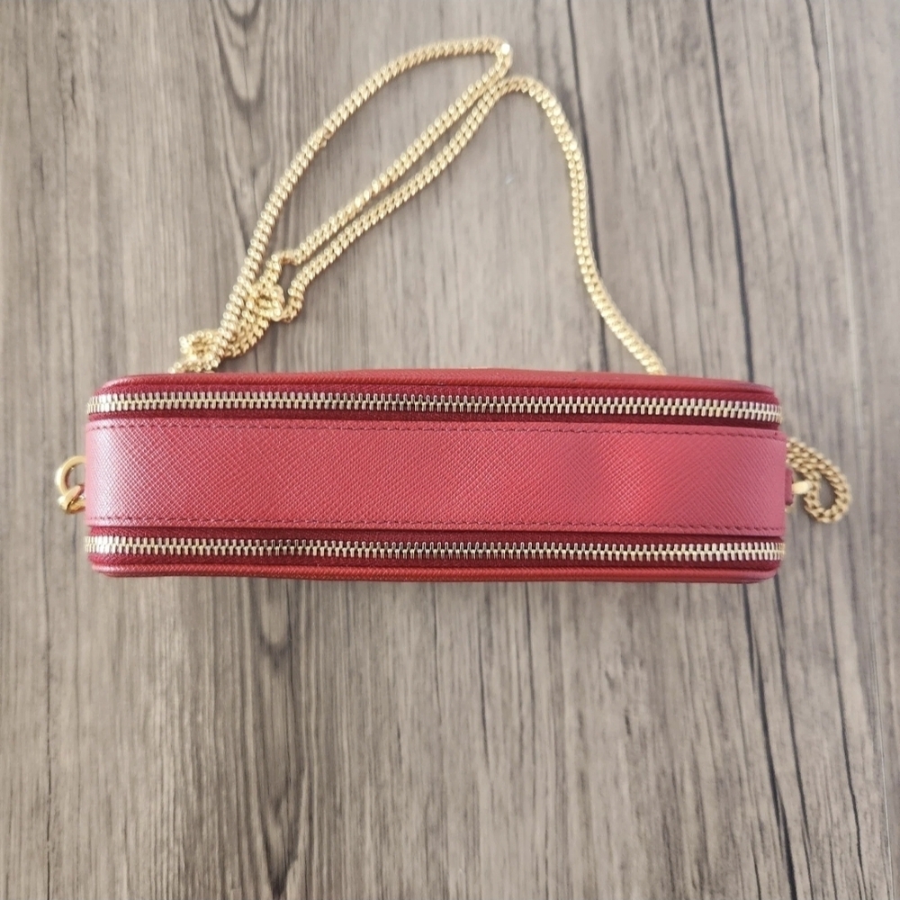 Prada Red Leather Camera Bag - Picture 3 of 10